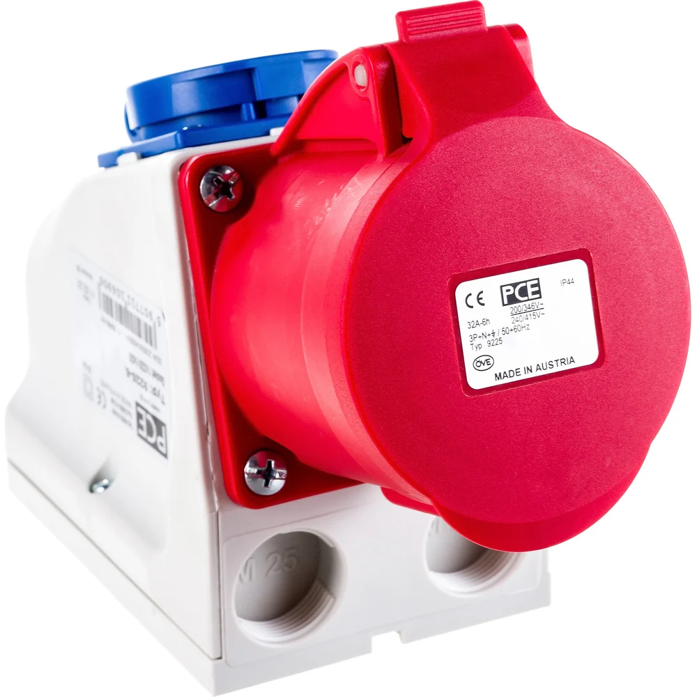 Настенная комбинированная розетка PCE 9225-6