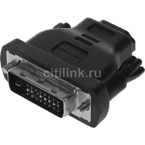 Переходник видео VENTION ECDB0, HDMI (f) - DVI-D (m), ver 1.4, GOLD, черный