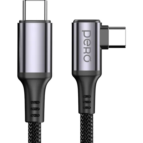 Кабель PERO DC-12, USB Type-C (m) - USB Type-C (m), 1.5м, черный [prdc-12cc]