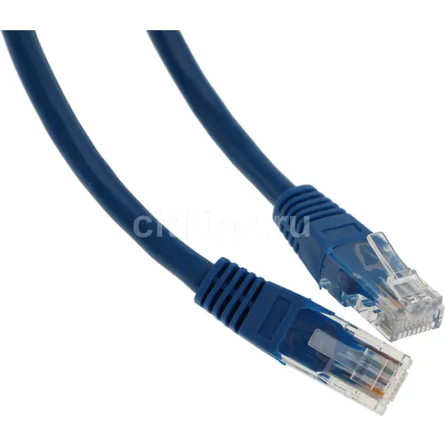 Патч-корд PREMIER PP6U-0.5M/B литой (molded), UTP, кат.6, 0.5м, 4 пары, 24AWG, алюминий омедненный, многожильный, синий
