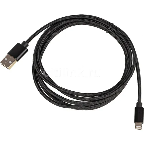 Кабель Lightning (m) - USB (m), 2м, 2.4A, черный