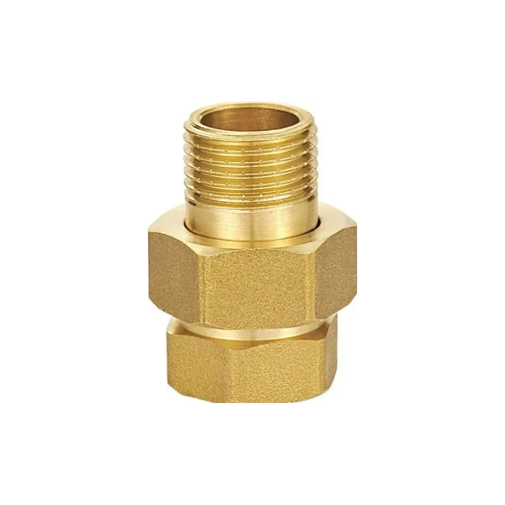 Резьбовой латунный прямой сгон американка DOUBLE-LIN LL6035 (3/4")