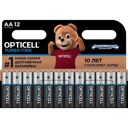 AA Батарейка OPTICELL Turbo MAX LR6, 12 шт.