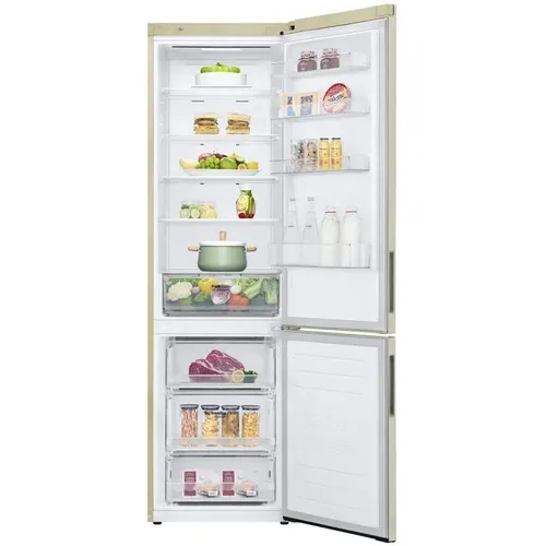 Холодильник двухкамерный LG GA-B509CEWL Total No Frost, инверторный, бежевый