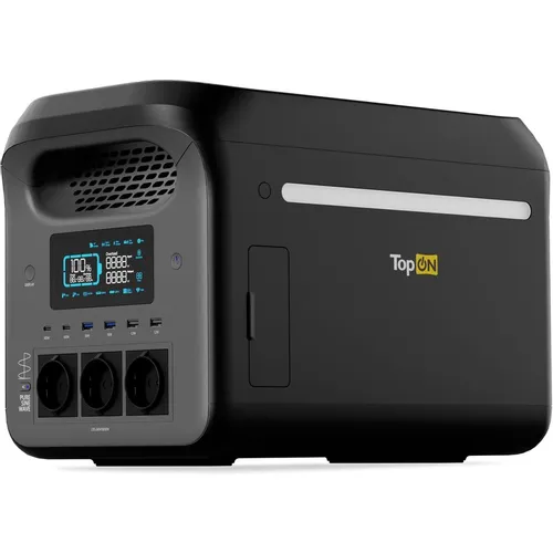 Электростанция портативная TopON Home TOP-H1800 384000mAh 12A QC3.0/PD3.0 6xUSB черный/серый (103762