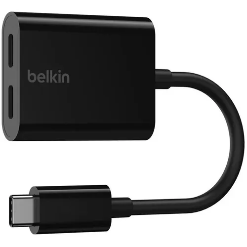 Адаптер Belkin F7U081btBLK, USB Type-C (m) - 2x USB Type-C (m), черный