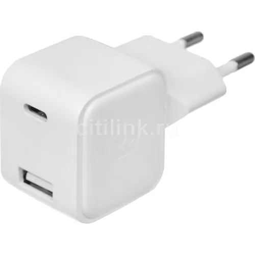 Сетевое зарядное устройство VLP G-Charge, USB-A, 30Вт, 3A, белый [1074002]