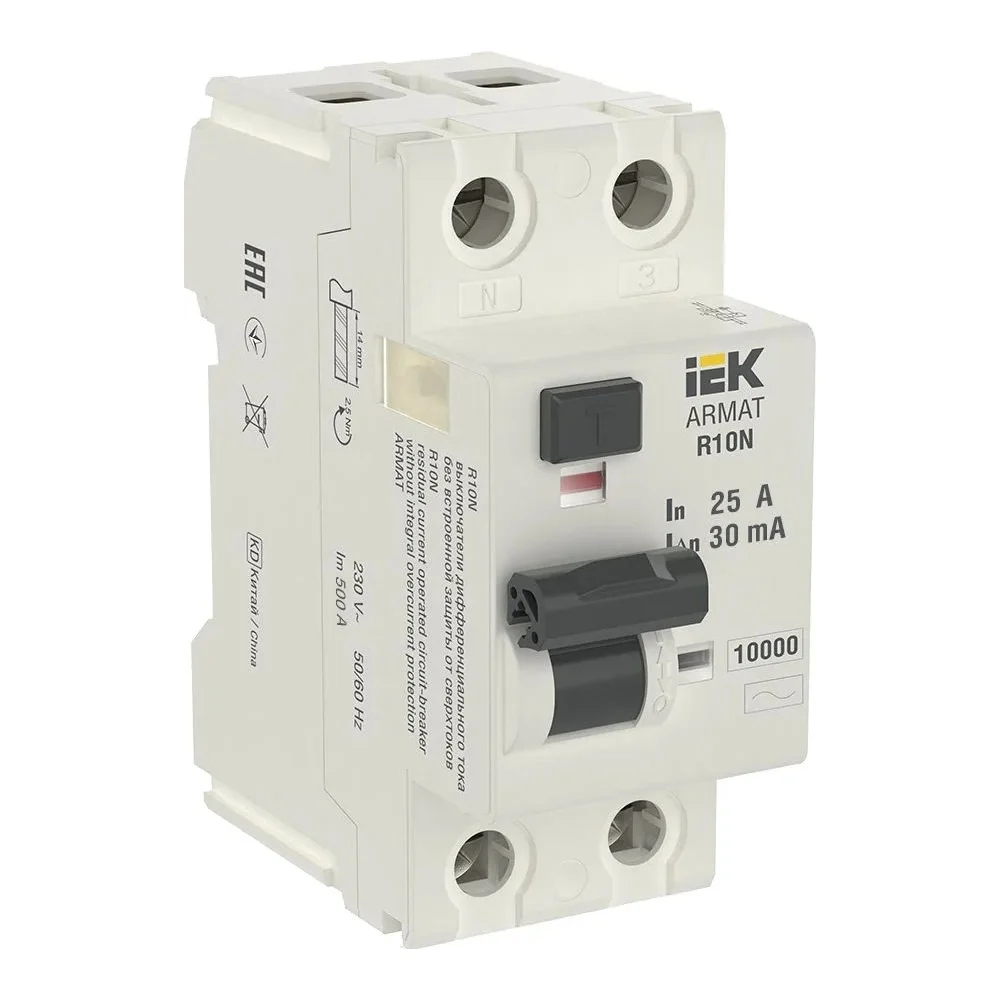 Выключатель дифференциального тока IEK ARMAT R10N AR-R10N-2-025A030