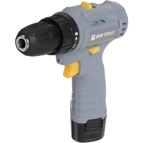 Дрель-шуруповерт OVK TOOLS OTCS1AA-12V-1.3A, 1.3Ач, с одним аккумулятором