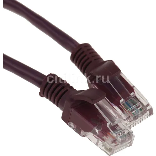 Патч-корд PREMIER PP12-3M/V литой (molded), UTP, кат.5E, 3м, 4 пары, 26AWG, алюминий омедненный, многожильный, фиолетовый