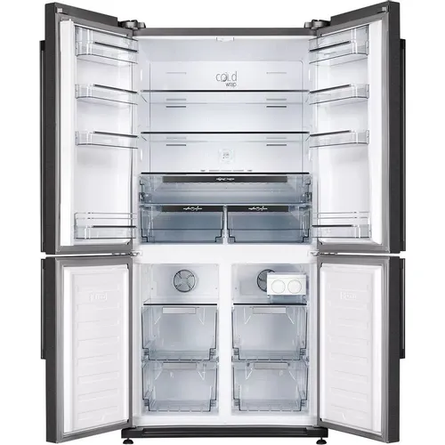 Холодильник трехкамерный KUPPERSBERG NMFV 18591 DX Side by Side, темный металл