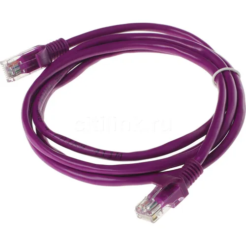 Патч-корд PREMIER PP12-1.5M/V литой (molded), UTP, кат.5E, 1.5м, 4 пары, 26AWG, алюминий омедненный, многожильный, фиолетовый