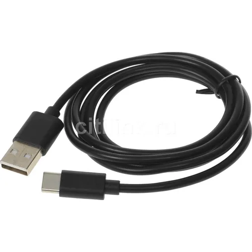 Кабель Buro USB Type-C (m) - USB (m), 1.2м, 2A, черный [usb-tc-1.2b2a]