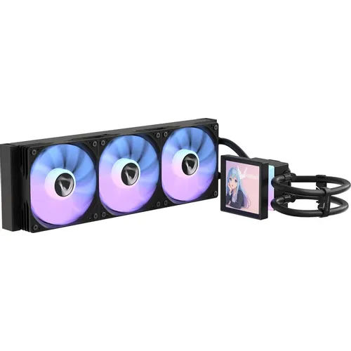 Система водяного охлаждения Formula Ice Jet Vision 360, LCD, 4-pin, ARGB, 120мм, черный, retail [ice jet vision 360 bk]