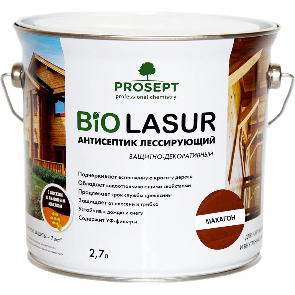 Лессирующий защитно-декоративный пропитка PROSEPT BIO LASUR 038-2