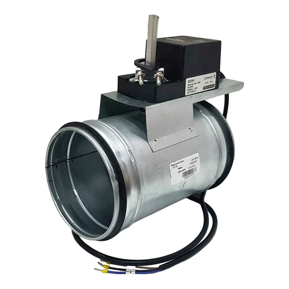 Регулирующая круглая заслонка TECHNO TKD125-02DN 551251