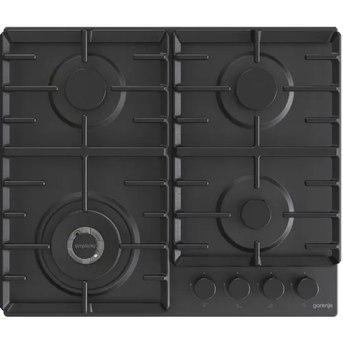 Газовая варочная панель Gorenje GW642SYB, 4 конфорки, эмалированная сталь, черный
