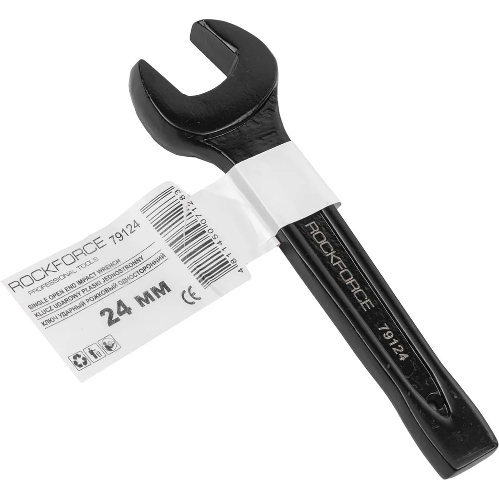 Ударный односторонний рожковый ключ Rockforce RF-79124(17480)