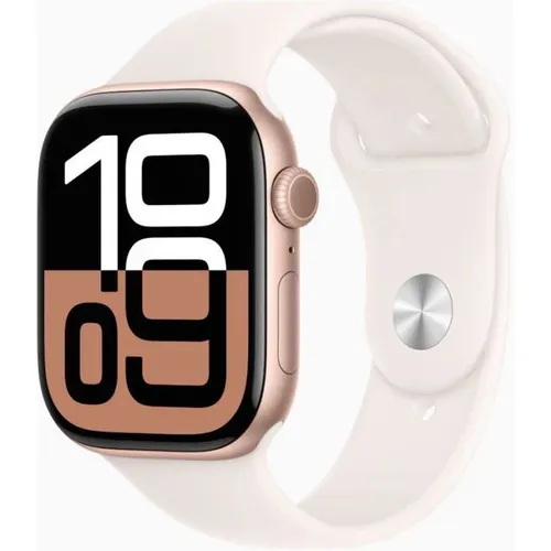 Смарт-часы Apple Watch Series 10 A2999, 46мм, 2.1", белый/розовое золото