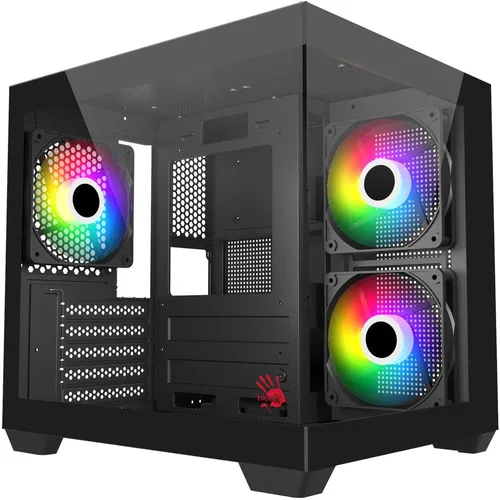 Корпус mATX BLOODY CC-121, Mini-Tower, без БП, черный [cc-121-bk]