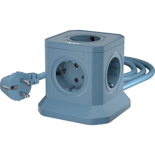 Сетевой фильтр AGNI TP-VE4U5E, 5м, синий [tp-ve4u5e-5m-blue]