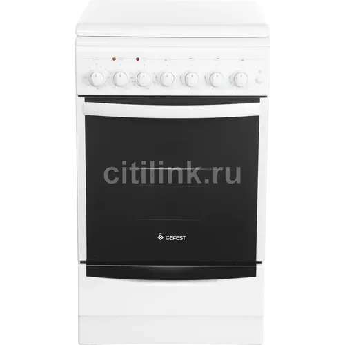 Газовая плита GEFEST 5102-02, электрическая духовка, металлическая крышка, чугун, белый [пгэ 5102-02]
