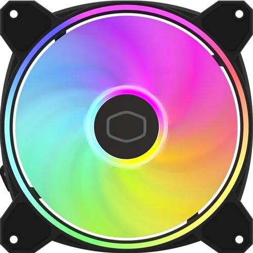 Вентилятор Cooler Master MasterFan MF140 Halo2 140мм, 4-pin, 1600об/мин, 27 дБ, ARGB, черный, Ret [mfl-b4dn-16np2-r2]