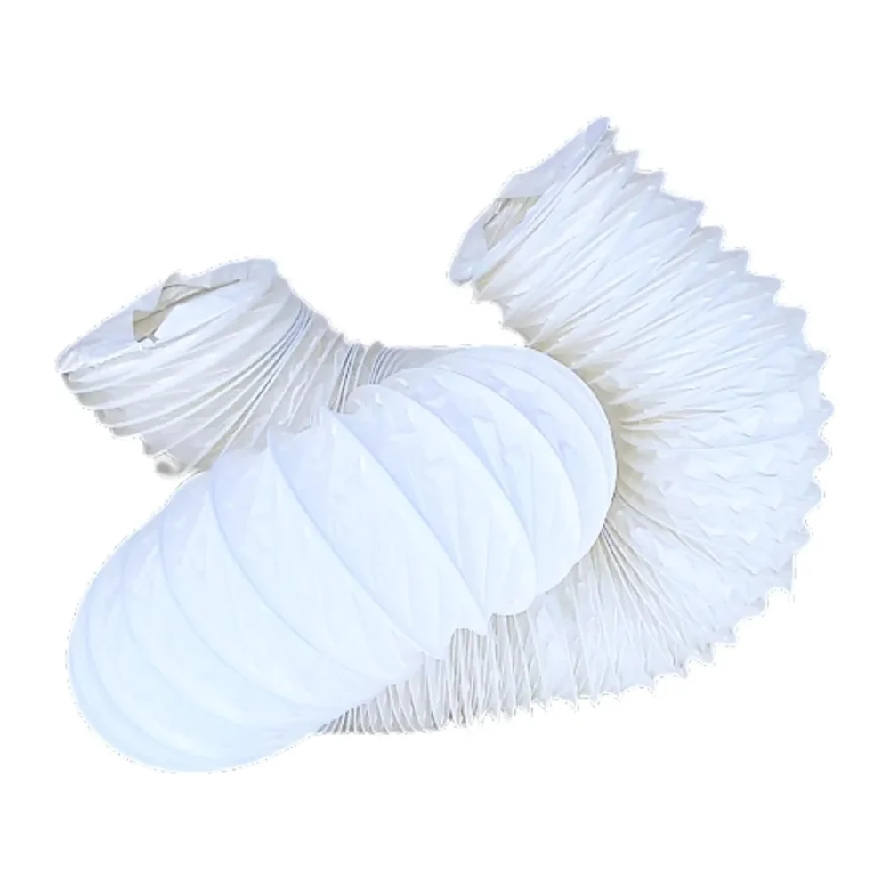 Гибкий полимерный воздуховод DEC International PVC White -102 мм, 10 м P102/10