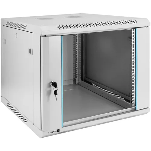 Шкаф коммутационный EXEGATE EC-WM-9U.600 EX298602RUS настенный, стеклянная передняя дверь, 9U, 600x500x600 мм