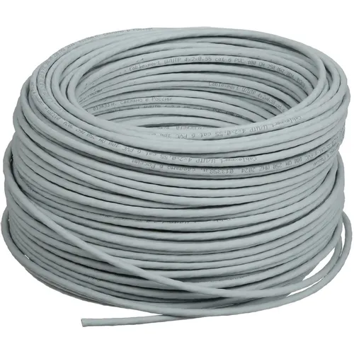 Кабель CABLEXPERT UPC-6055-4-CU/100 UTP, кат.6, 100м, 4 пары, 24AWG, 0.55мм, медь, одножильный, серый