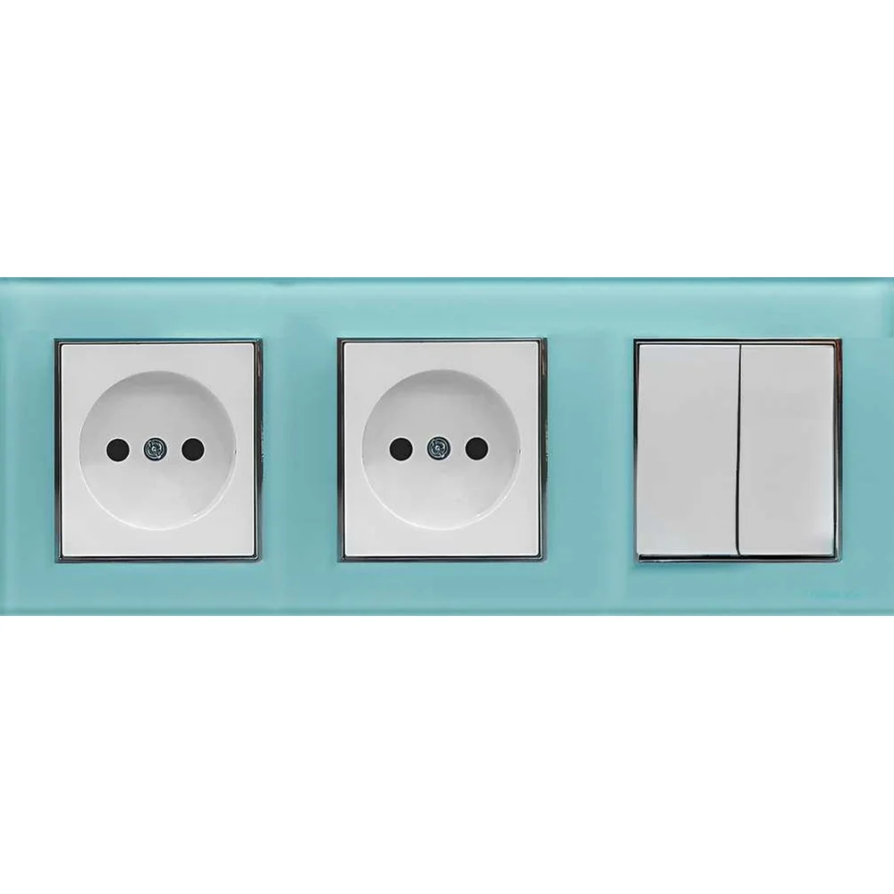 Двухклавишный выключатель + розетки Vesta Electric Комплект-3 FRM050306SIN