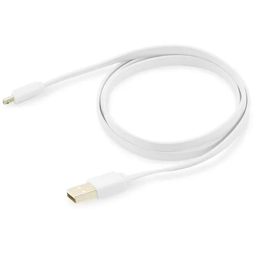 Кабель Buro micro USB (m) - USB (m), 1м, плоский, 2A, белый [bhp microusb 1m flat]