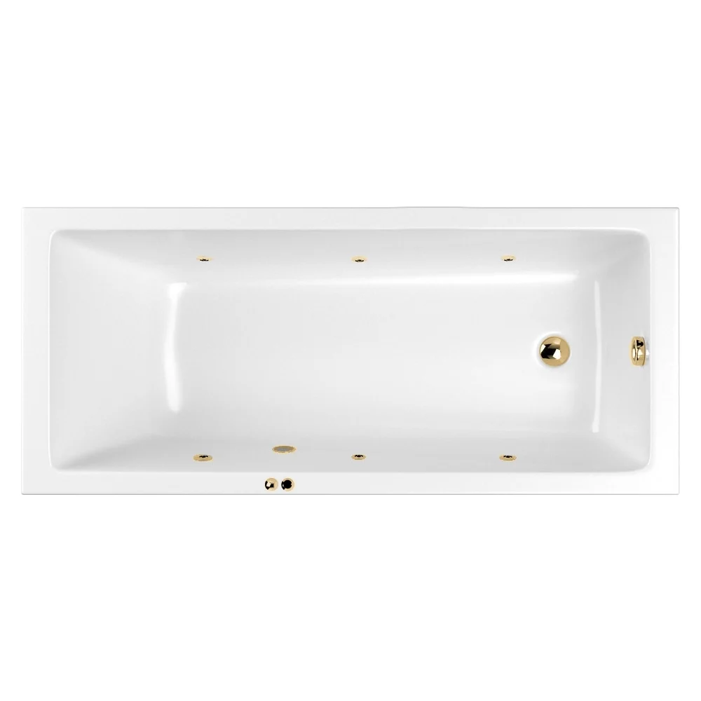 Ванна WHITECROSS Wave Slim 160x80 "SOFT" (золото) 0111.160080.100.SOFT.GL