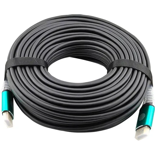 Кабель аудио-видео Cactus CS-HDMI-AOC-2.1-30, HDMI (m) - HDMI (m), ver 2.1, 30м, GOLD, черный