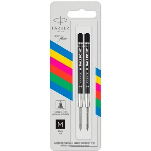 Стержень шариковый Parker Basic Z09 средний (M) 1мм цвет чернил: черный, блистер (2шт) [2166543]
