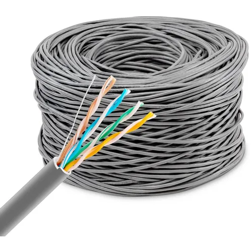 Кабель сетевой Buro BU-COP-050 UTP, кат.5E, 305м, 4 пары, 24AWG, 0.50мм, 0.50мм, медь, одножильный, серый