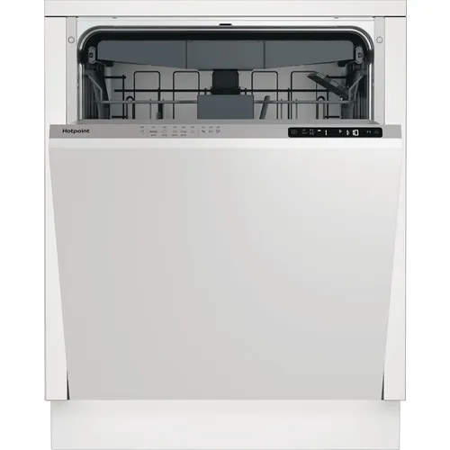 Встраиваемая посудомоечная машина HOTPOINT HI 5C59 D, полноразмерная, ширина 59.8см, полновстраиваемая, загрузка 15 комплектов, нержавеющая сталь