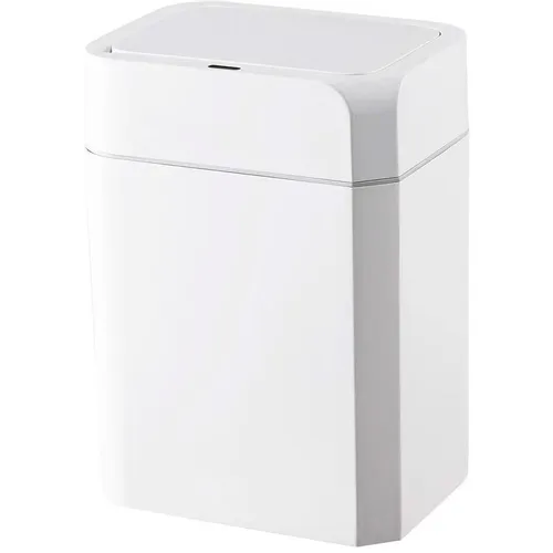 Ведро для мусора KITCHEN JOY Классик JAH6115, 12л, пластик, прямоугольная, сенсорная крышка, белый [kj-jah6115]