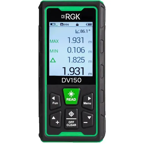 Лазерный дальномер RGK DV150, 2 класс лазера, 535нм, луч зеленый