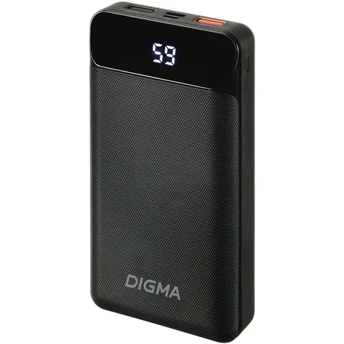 Внешний аккумулятор (Power Bank) Digma DG-20000-PL, 20000мAч, черный [dg-20000-pl-bk]