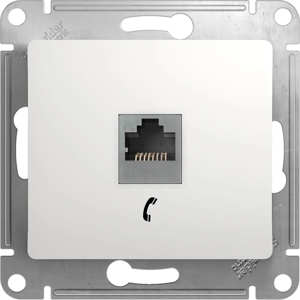 Одноместный механизм телефонной розетки Systeme Electric GLOSSA GSL000181T