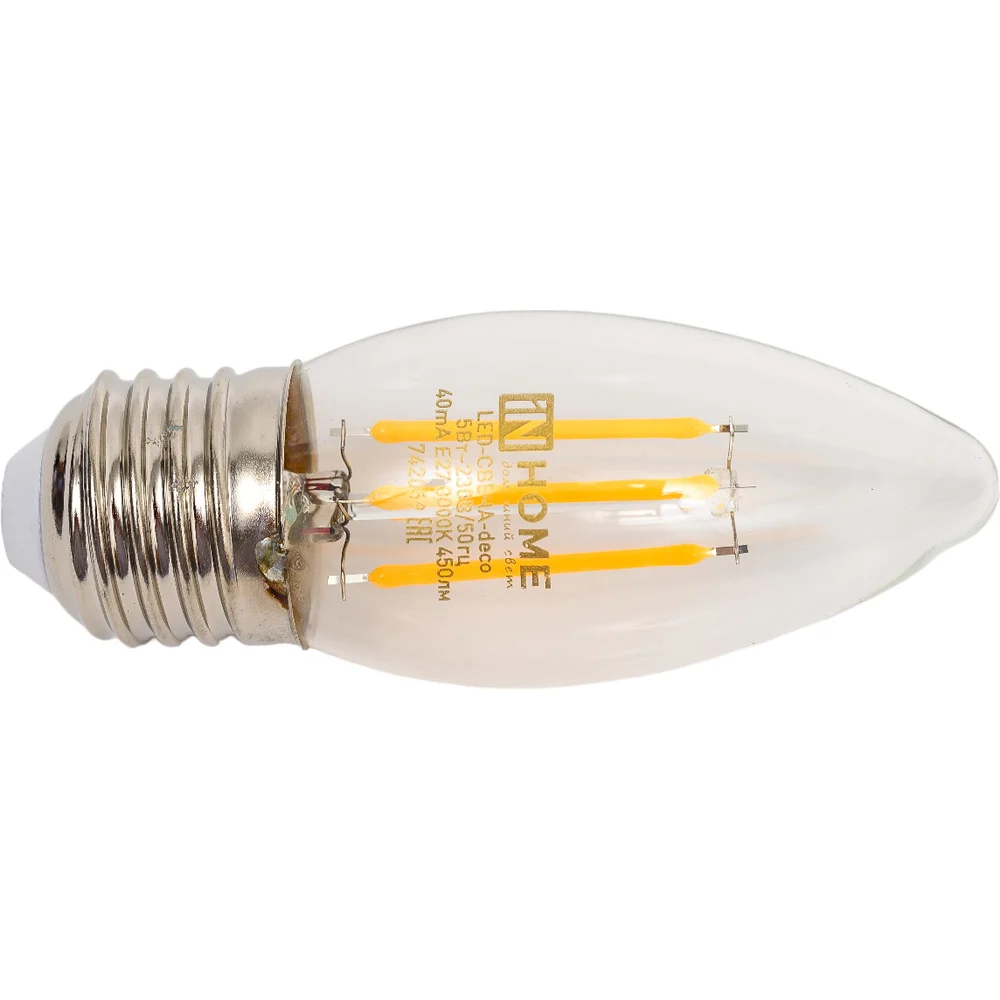 Светодиодная лампа IN HOME LED-СВЕЧА-deco 4690612007588