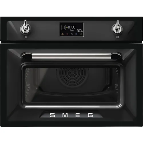 Духовой шкаф электрический SMEG Victoria SO4902M1N, 40л, дверца с 3 стеклами, черный/нержавеющая сталь
