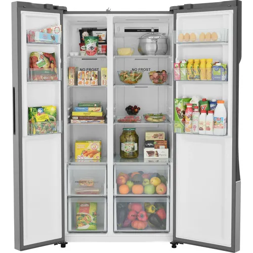 Холодильник двухкамерный HAIER HRF535DM7RU Side by Side, инверторный, серебристый