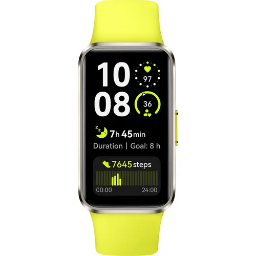 Фитнес-трекер Huawei Band 10 Nora-B29F, 1.47", серебристый, зеленый [55020elc]