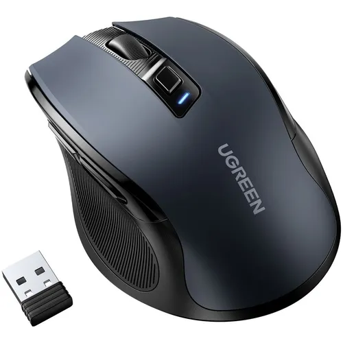 Мышь беспроводная UGREEN MU006, радио, оптическая, USB, 4000dpi, черный [90545]