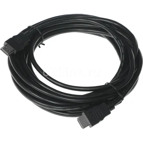 Кабель аудио-видео High Speed ver.1.4, HDMI (m) - HDMI (m), ver 1.4, 5м, GOLD, черный