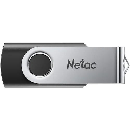 Флешка USB NETAC U505 128ГБ, USB3.0, черный и серебристый [nt03u505n-128g-32bk]
