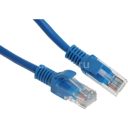Патч-корд PREMIER PP12-0.25M/B литой (molded), UTP, кат.5E, 0.25м, 4 пары, 26AWG, алюминий омедненный, многожильный, синий
