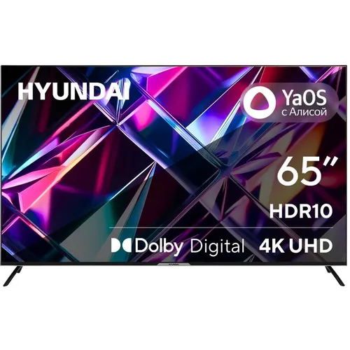 65" Телевизор Hyundai H-LED65BU7003 4K Ultra HD, СМАРТ ТВ, YaOS, черный